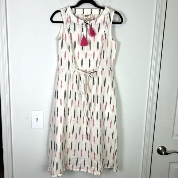 NEW Mata Traders midi dress Napa Pink White size XS - Picture 2 of 8
